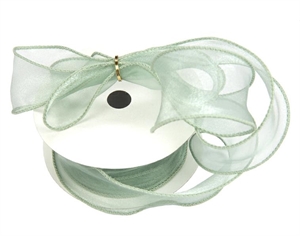 NI121-045 NASTRO ORGANZA VOILE cm4x15mt VERDE SALVIA