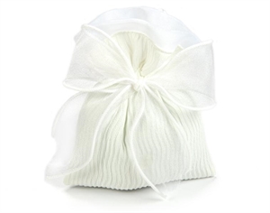 A3119-01 SACCHETTO CON FIOCCO ORGANZA BIANCO 10x13cm 10xSC