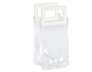 AS039 BORSA PVC MANICO BIANCO SIMILPELLE 8x7xh14cm 10xSC SHOPPER