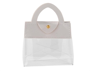SC795 BORSETTA BIANCA PVC + ECOPELLE 7xh9cm 12xSC