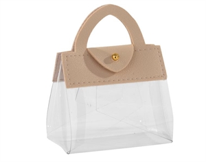 SC796 BORSETTA AVORIO PVC + ECOPELLE 7xh9cm 12xSC