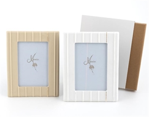 LINE801 CORNICE PORCELLANA 10x15 (22x17,5cm) ASS/2 B.CO-BEIGE C/AST.