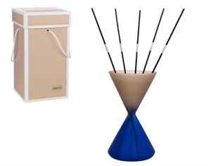 2297-18CT PROFUMATORE CLESSIDRA 10x18cm COBALTO/TORTORA con SCATOLA