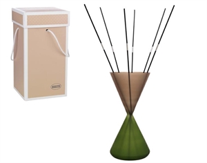 2297-25ST PROFUMATORE CLESSIDRA 12x25cm SALVIA/TORTORA con SCATOLA