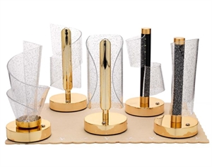 AK2298 SET 5 LAMPADE h23cm ASSORTITE con ESPOSITORE