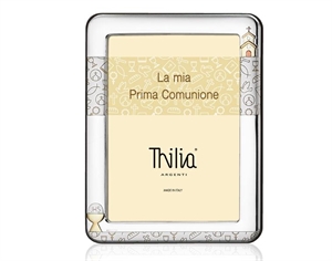 454598 CORNICE 13x18cm PRIMA COMUNIONE METALLO PREZIOSO