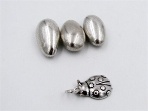 MZ3523 COCCINELLA CIONDOLO 2,5CM OTTONE PL. ARG.