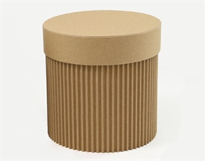 BOX66 SCATOLA CILINDRO CARTONE 15X15 AVANA PIEGHEVOLE 12XSC