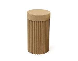 BOX67 SCATOLA CILINDRO CARTONE 8X14 AVANA PIEGHEVOLE 12XSC