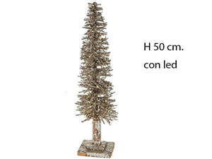 XUL156 ALBERO SLIM LED RATTAN 50cm CHAMPAGNE
