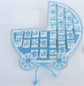 SC104 CULLA CELESTE 51x54cm con 30 SCATOLINE ****SC50