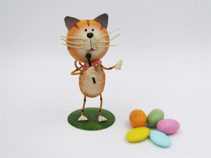 SGA106 GATTO 12,5cm LATTA DIPINTO ***SC50%***