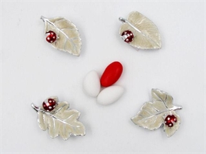1029185 FOGLIA 6cm + COCCINELLA RESINA ASS/4 12xSC ***SC50%***