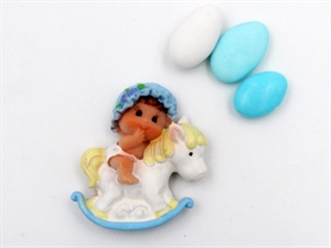 PB13273 BIMBO CALAMITA 5,5cm RESINA CELESTE 12xSC