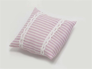 C1270R BOX12 CUSCINO RIGHE ROSA COTONE 10cm