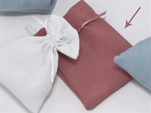 A1645-40CO SACCHETTO COTONE CORALLO 1O,5x13,5cmTIRANTE 10xSC**SC50%*