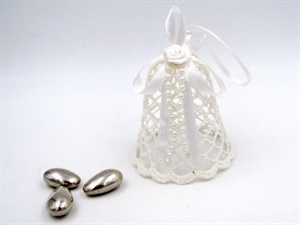 EF1817 CAMPANELLA COTONE 8x9cm LAVORO UNCINETTO